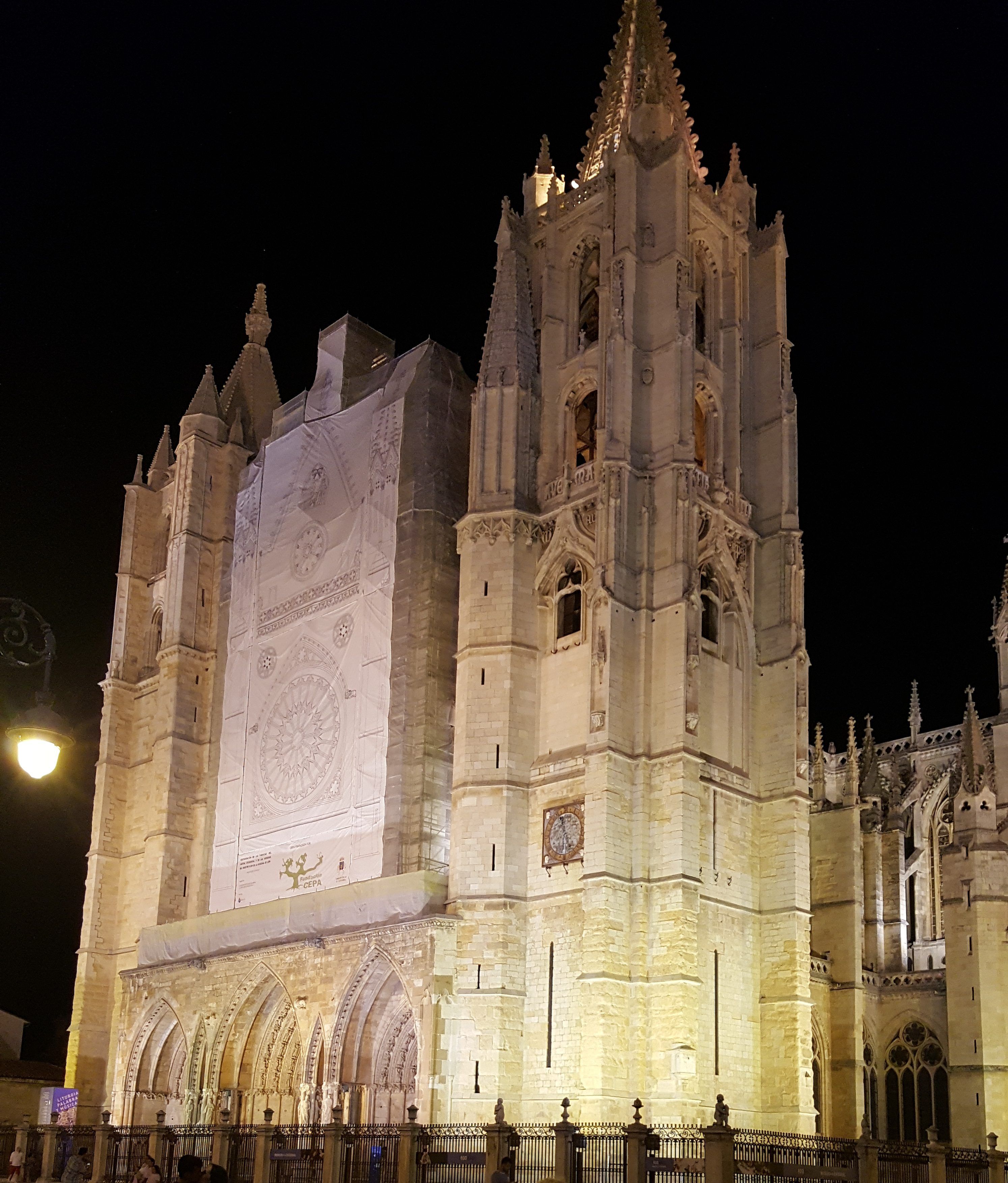 Catedral de León de noche