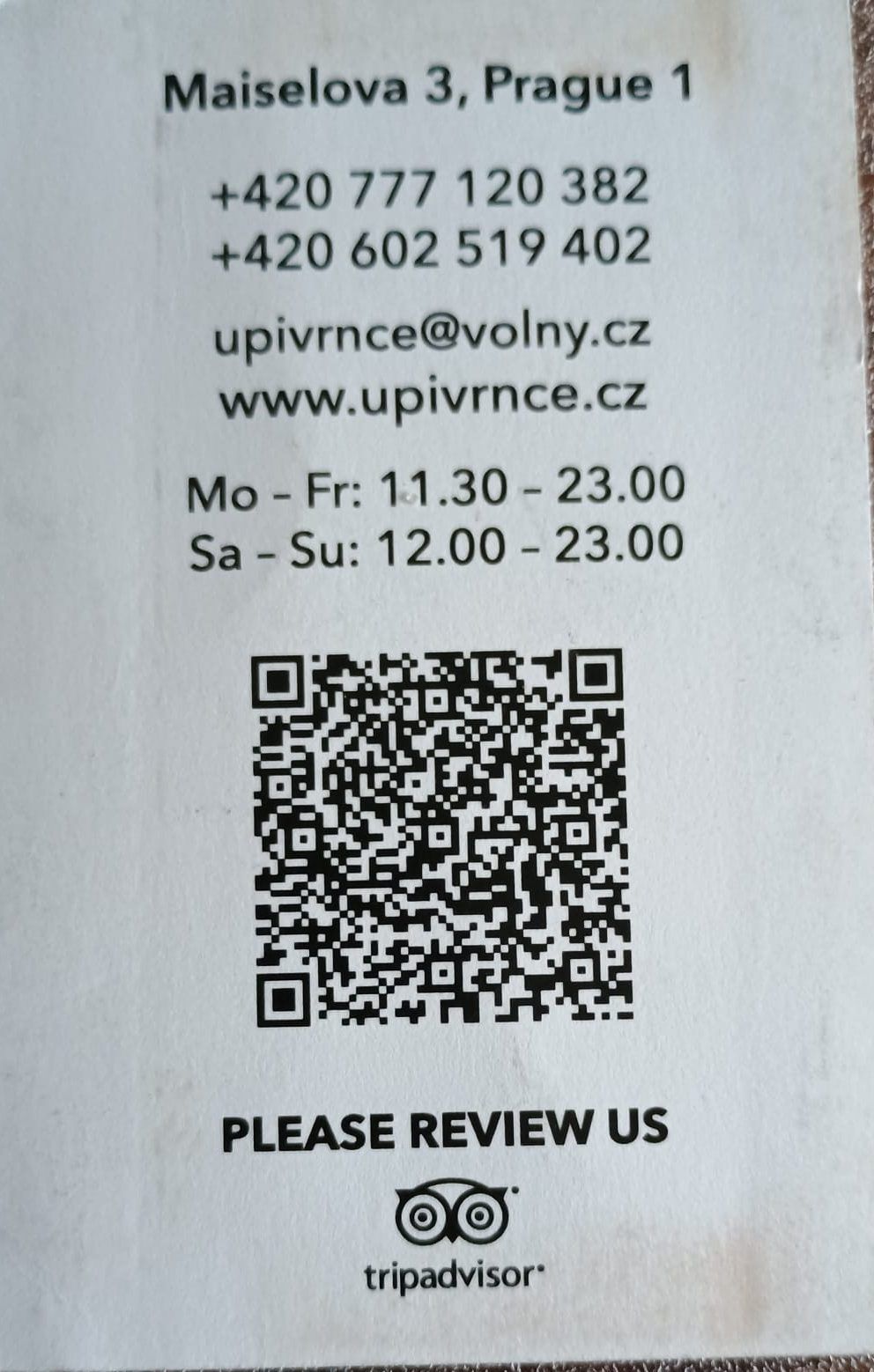 Dirección y tfno restaurante