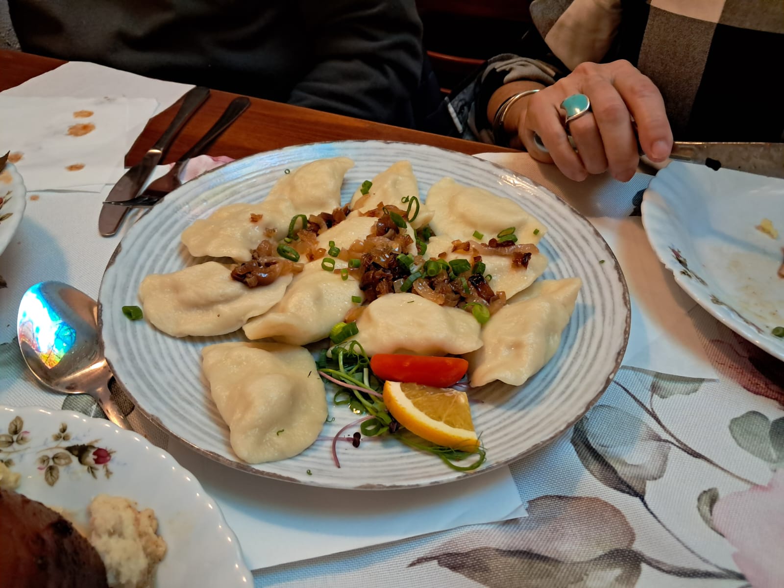 Pierogi de carne, verduras, queso…
